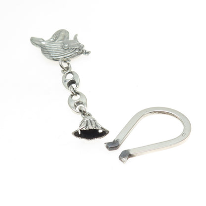 800 Silver Vintage Egypt Pharaoh Key Fob Chain Holder