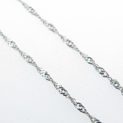 925 Sterling Silver Singapore Chain Necklace 24-26"