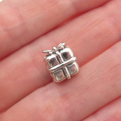 Pandora 925 Sterling Silver Present Gift Box Slide Bead Charm