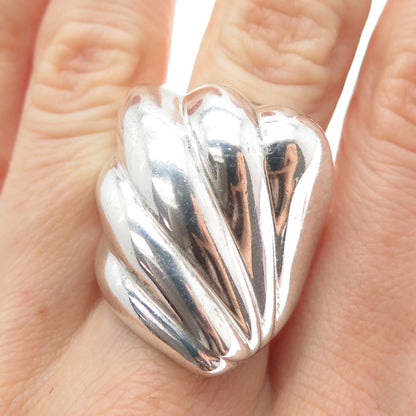 925 Sterling Silver Vintage Mexico Modernist Ring Size 7.5