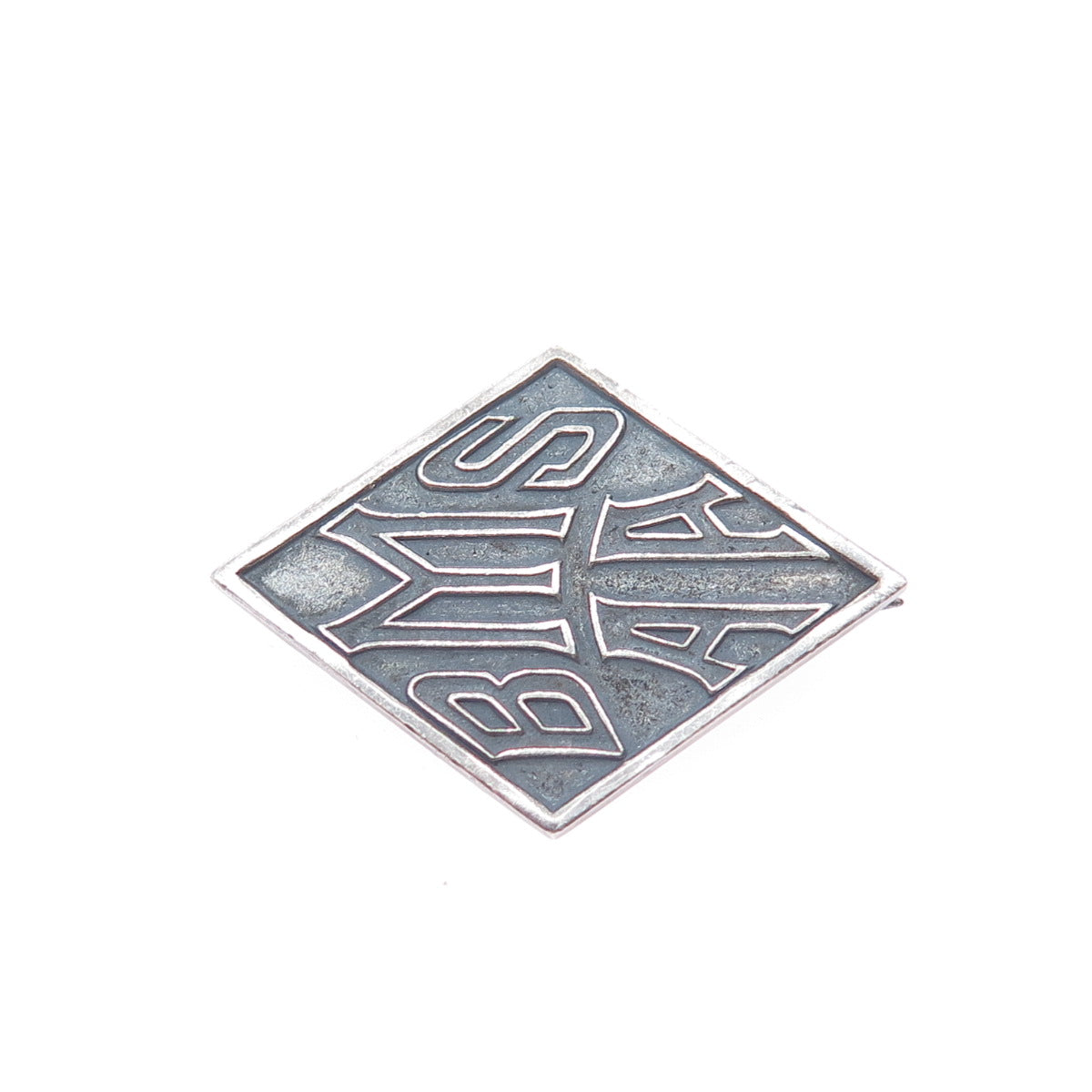 925 Sterling Silver Antique Art Deco BMS AA Monogram Oxidized Pin Brooch