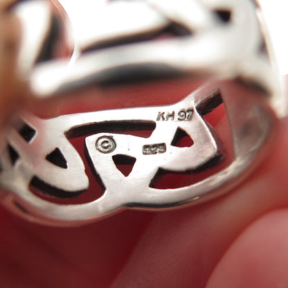 Kit Heath 925 Sterling Silver Vintage 1997 Celtic Knot Oxidized Ring Size 6.25