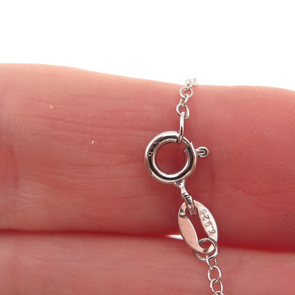 Jewelry Concepts Sterling Silver Real Diamond Infinity Cable Chain Necklace 18"