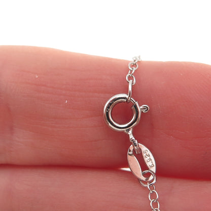 Jewelry Concepts Sterling Silver Real Diamond Infinity Cable Chain Necklace 18"