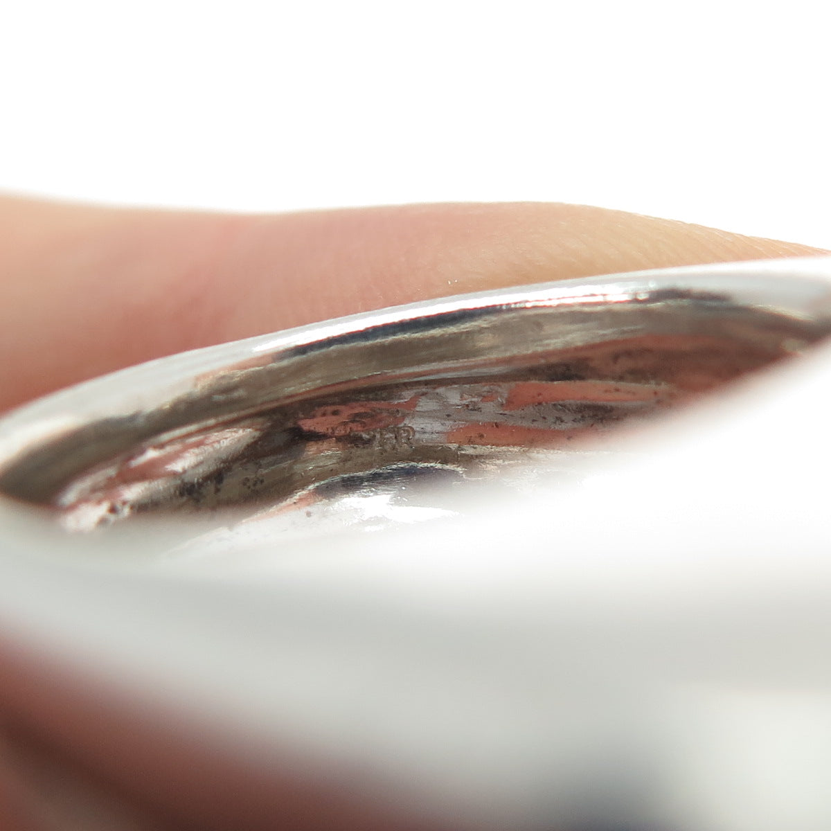 925 Sterling Silver Vintage Modernist Ribbed Dome Ring Size 6.5