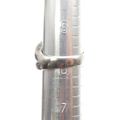 MWS Mark Washerman Samara Sterling Silver Vintage Modernist Oxidized Ring Size 6