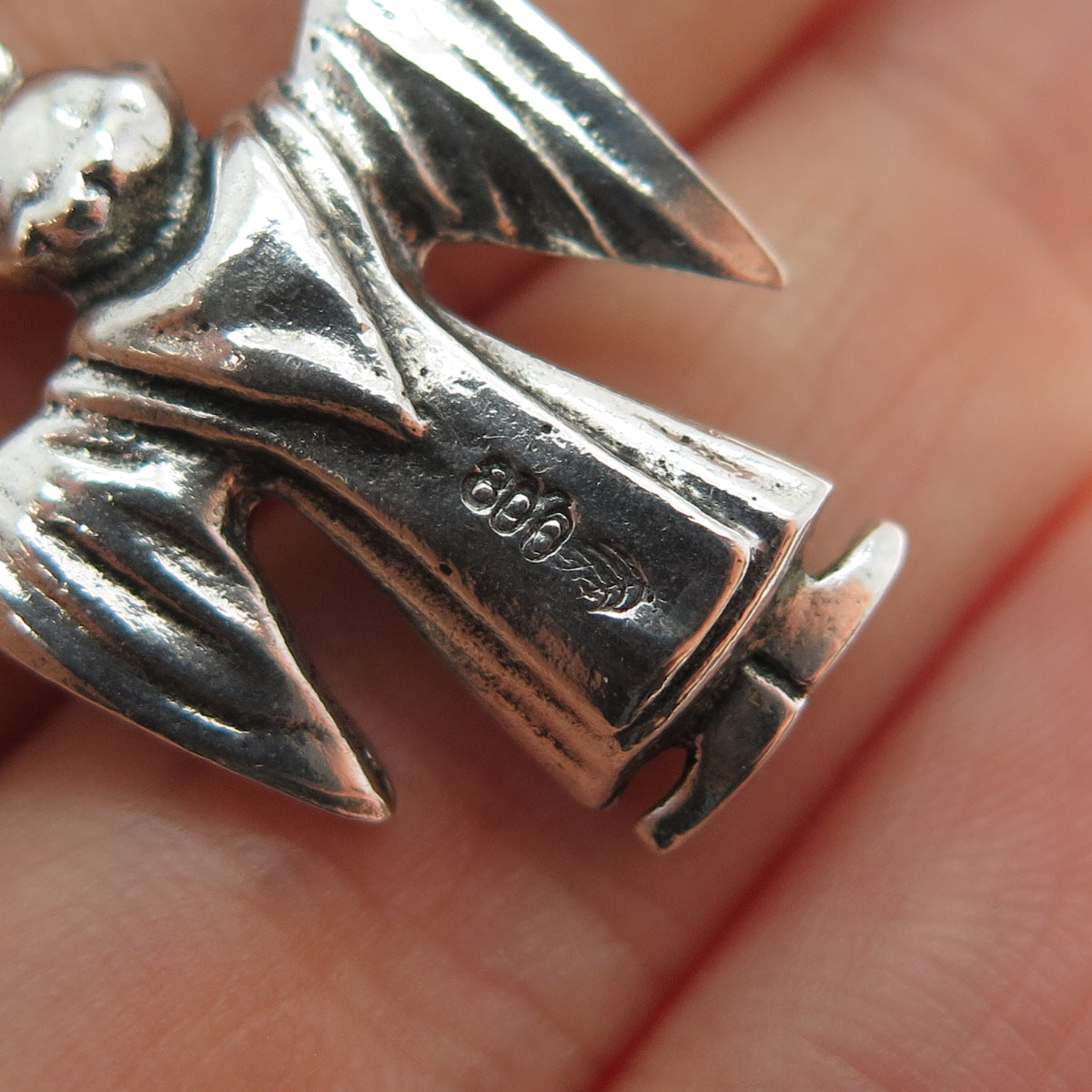 800 Silver Antique Germany Munich Monk Oxidized Charm Pendant