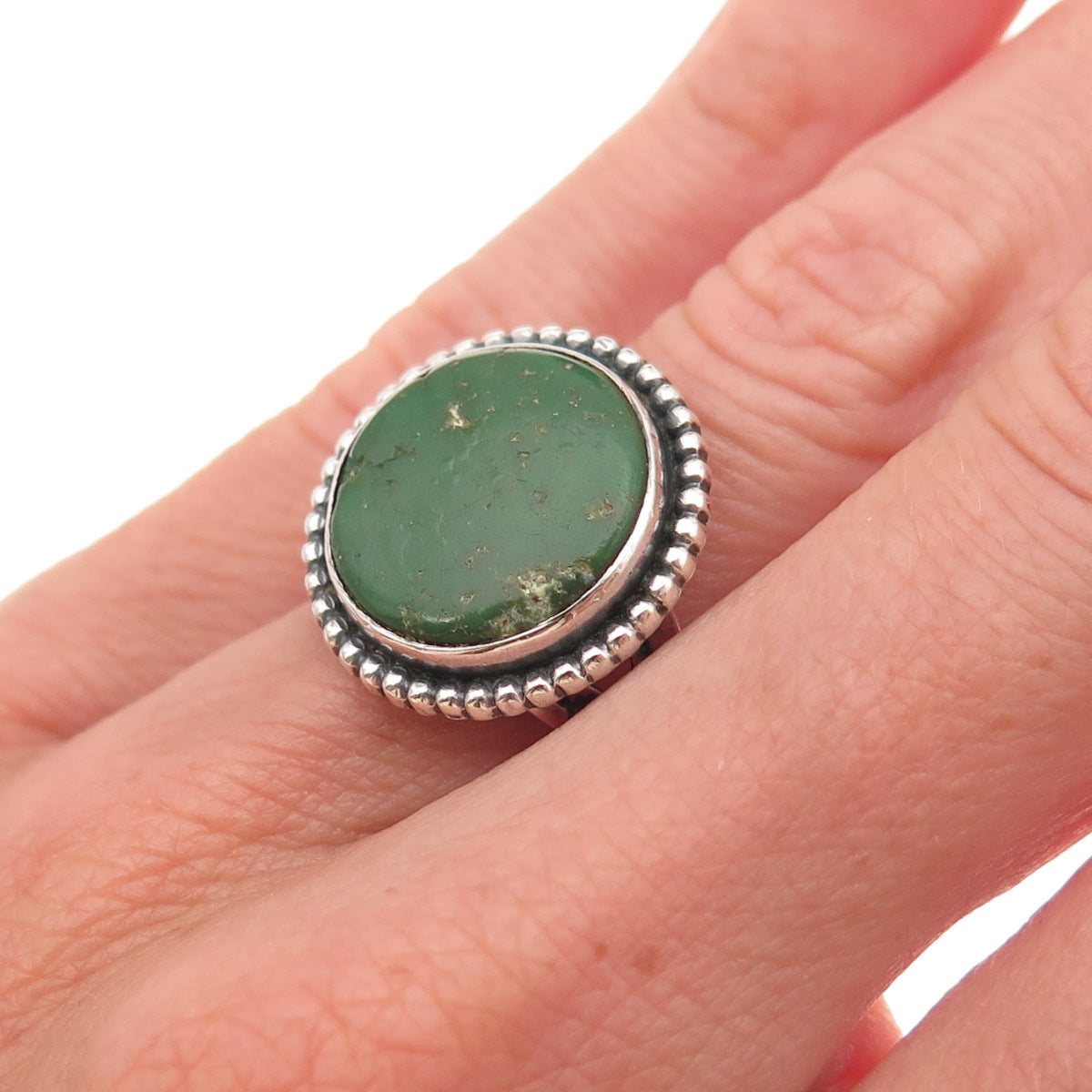 Old Pawn Sterling Silver Vintage Southwestern Royston Turquoise Ring Size 5.75