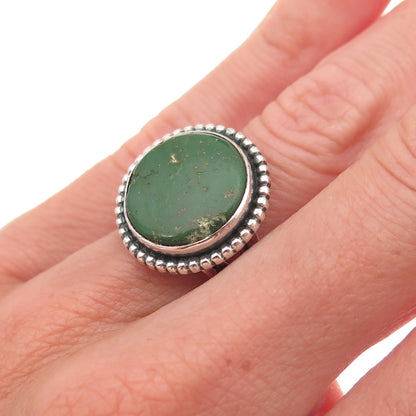 Old Pawn Sterling Silver Vintage Southwestern Royston Turquoise Ring Size 5.75