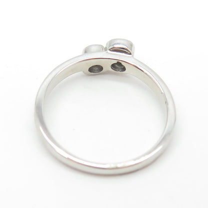 925 Sterling Silver Round-Cut Shaped C Z Ring Size 7.75