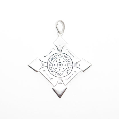 925 Sterling Silver Vintage Ethnic Cross Charm Pendant