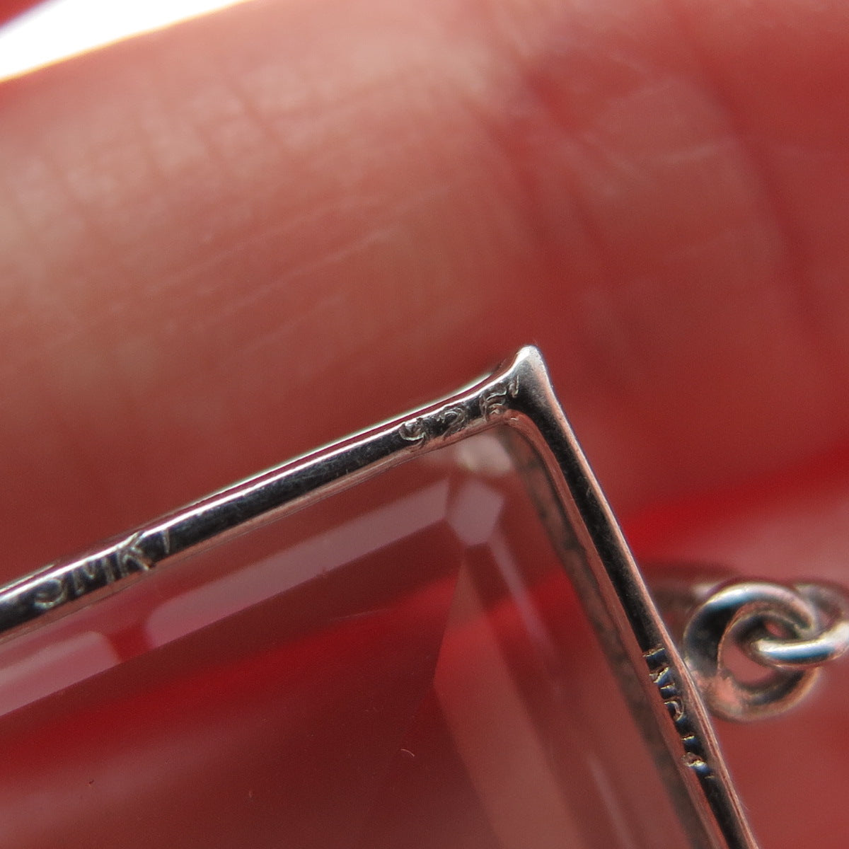 925 Sterling Silver Real Diamond & Emerald-Cut White Topaz Dangle Earrings