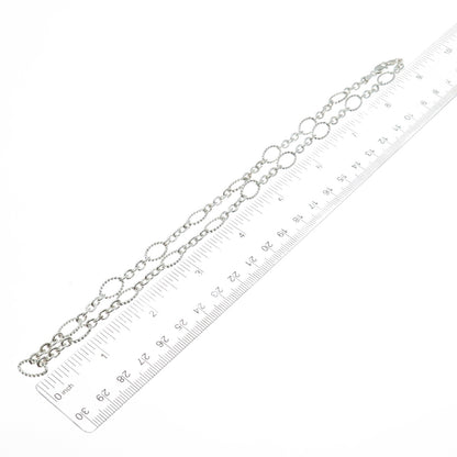 925 Sterling Silver Twisted Figaro Chain Necklace 18"