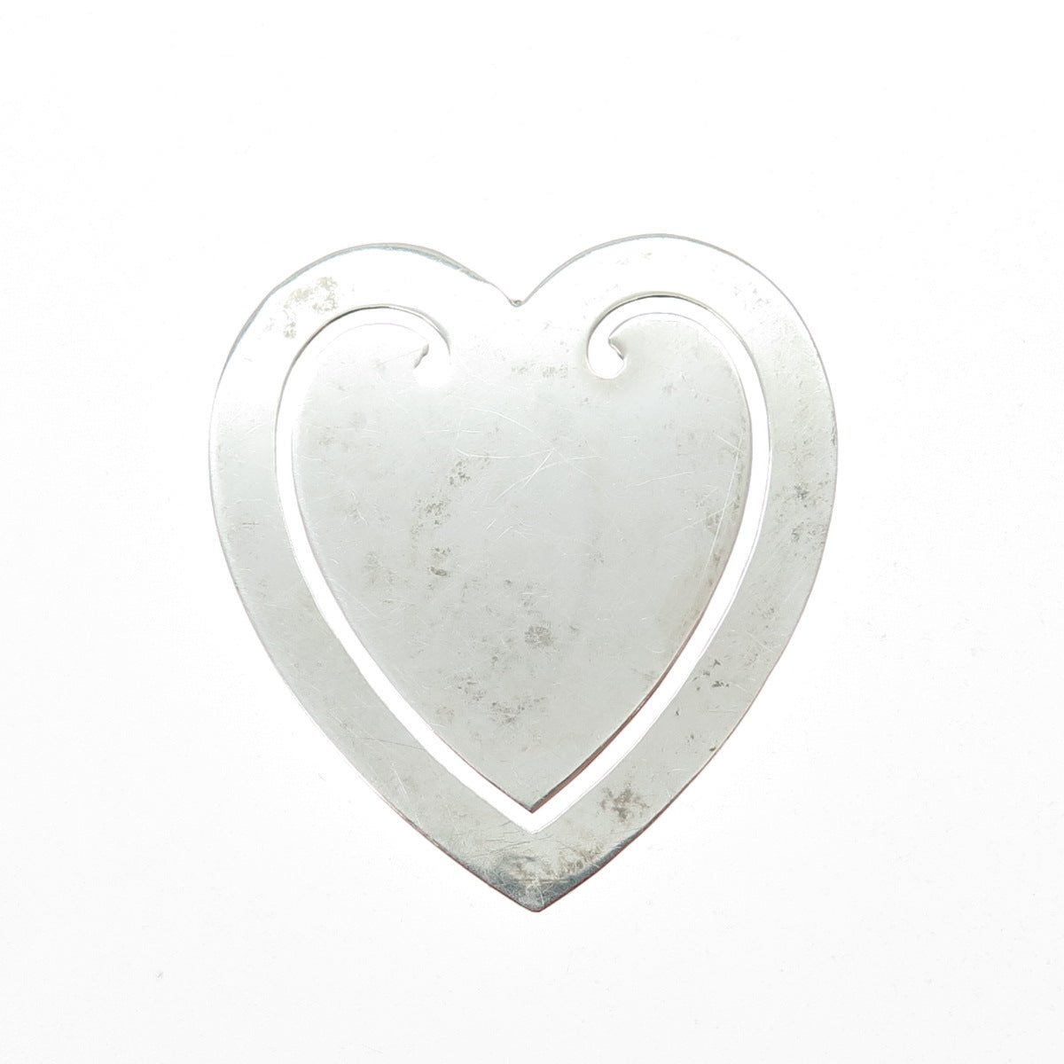 REED & BARTON 925 Sterling Silver Vintage Heart Bookmark