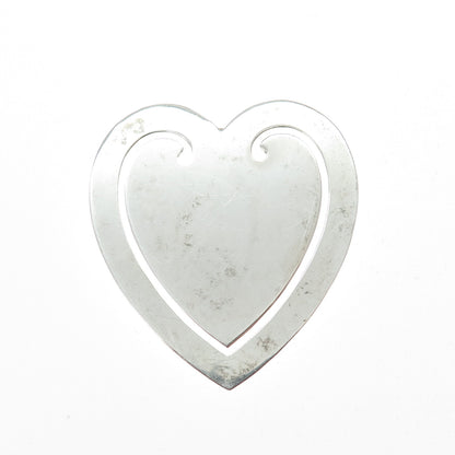 REED & BARTON 925 Sterling Silver Vintage Heart Bookmark