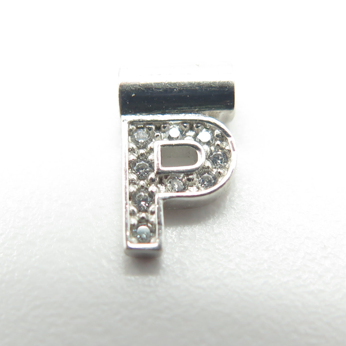 NOMINATION Italy 925 Sterling Silver C Z Letter "P" SeiMia Pendant