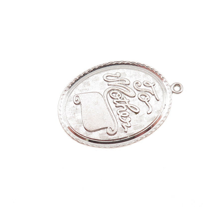 Griffith & Sons 925 Sterling Silver Vintage To Mother Tag Charm Pendant
