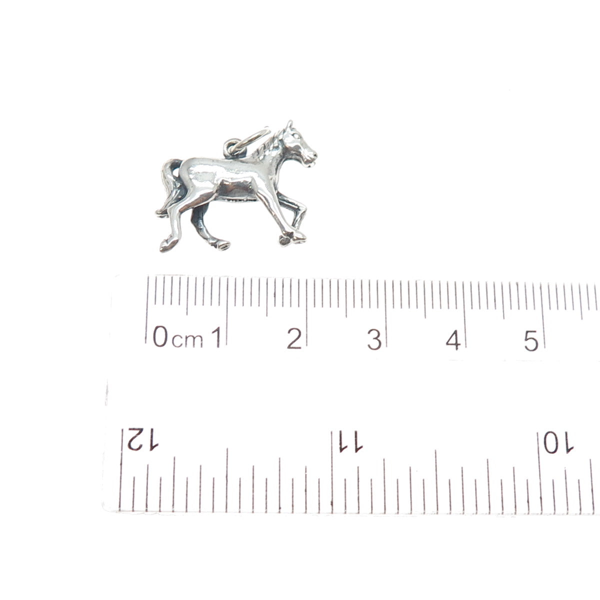 MAISELS INDIAN TRADING Sterling Silver Vintage Horse Oxidized Charm Pendant