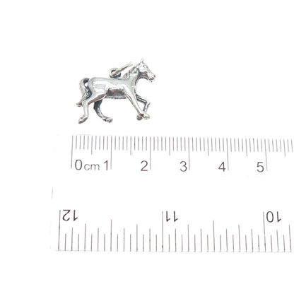 MAISELS INDIAN TRADING Sterling Silver Vintage Horse Oxidized Charm Pendant