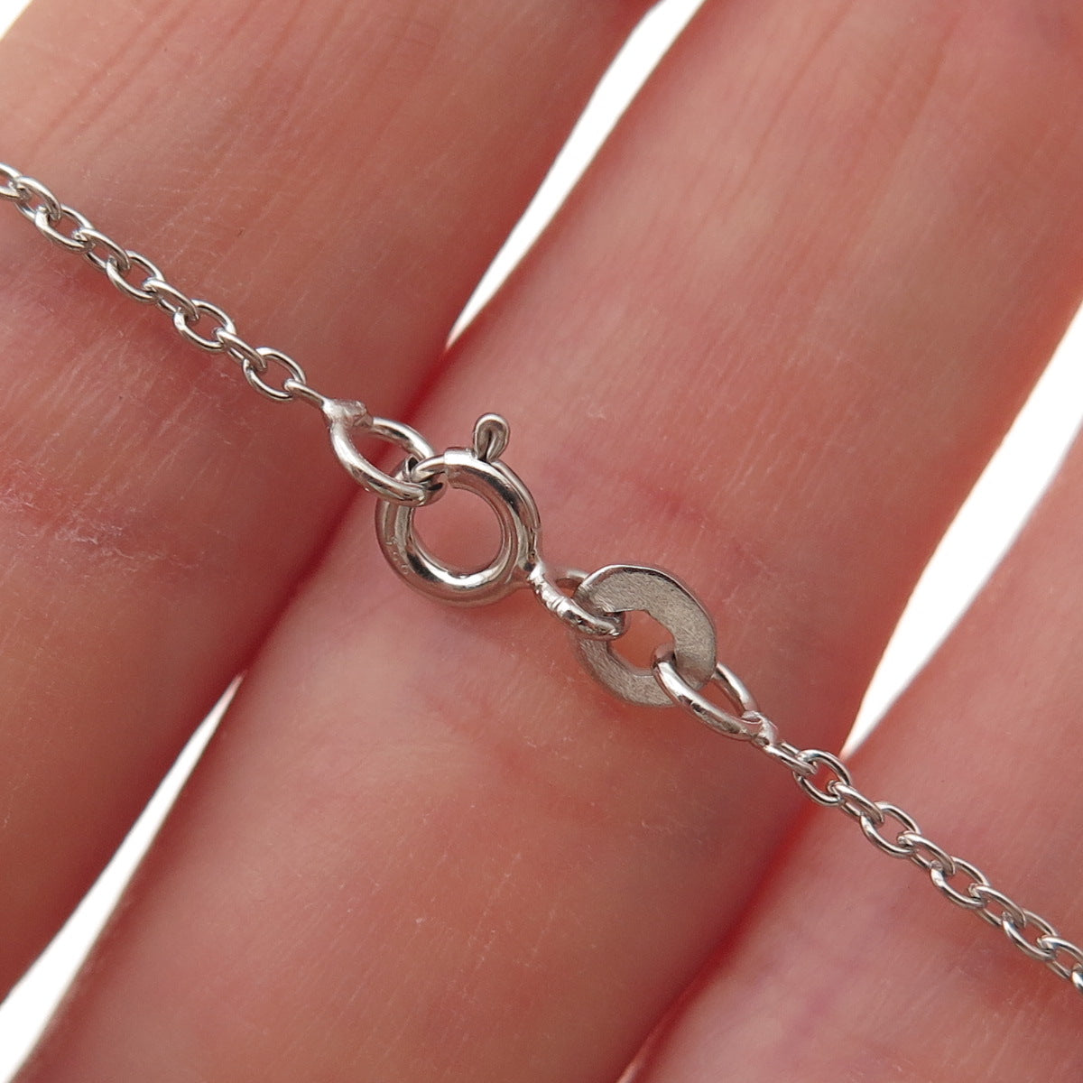 Chuck Clemency 925 Sterling Silver Real Tanzanite Cable Chain Necklace 18"