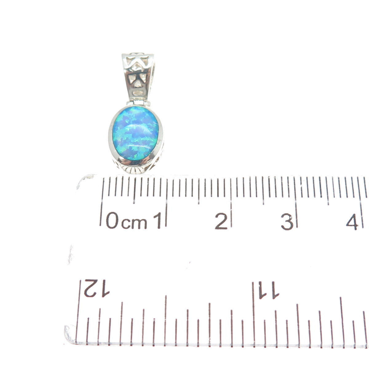 925 Sterling Silver Real Oval-Cut Opal Minimalist Charm Pendant