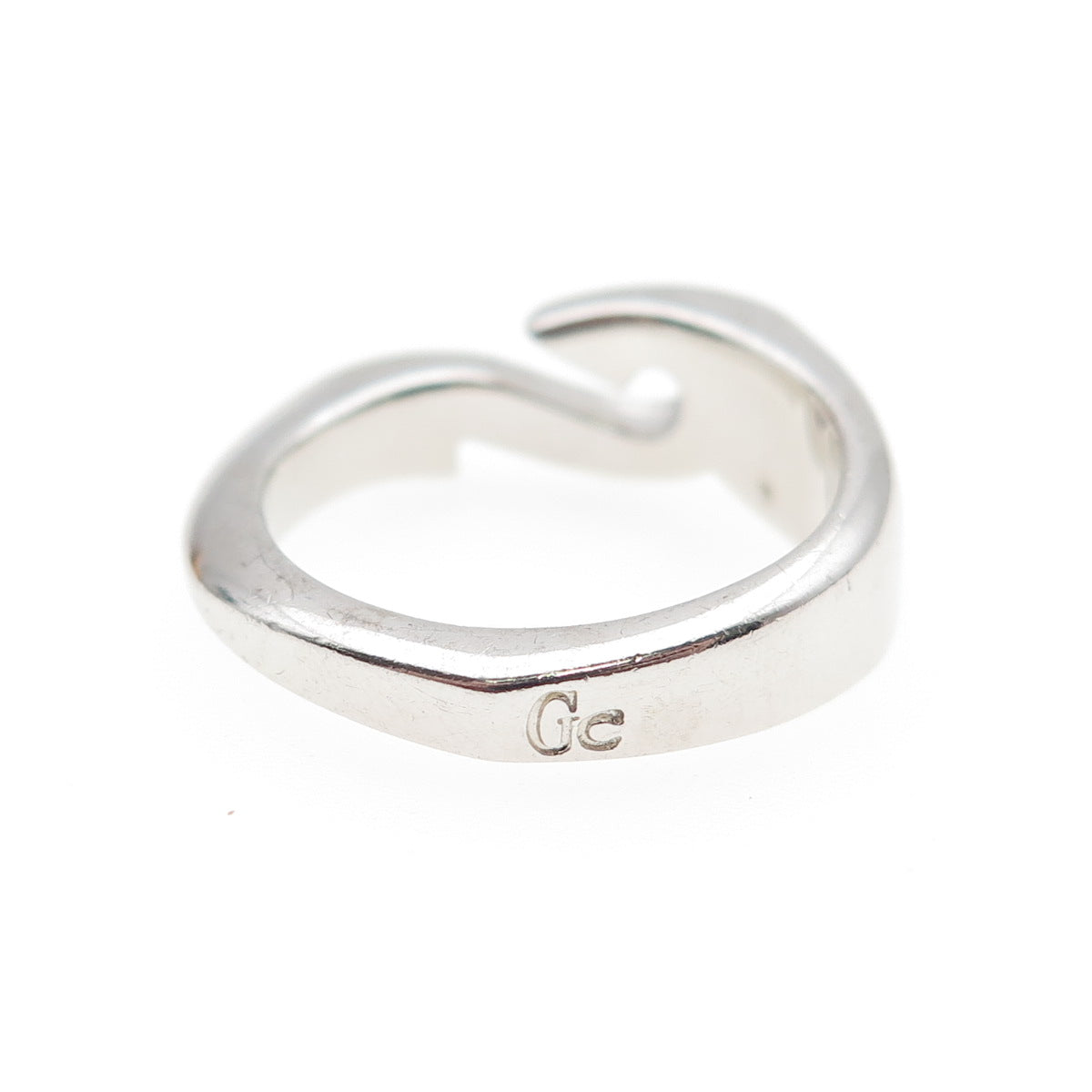 GUESS 925 Sterling Silver Hook Ring Size 7