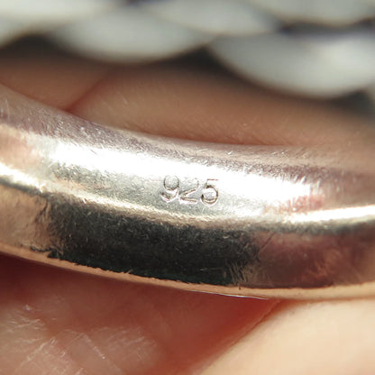 925 Sterling Silver Vintage Etched Band Ring Size 10.75
