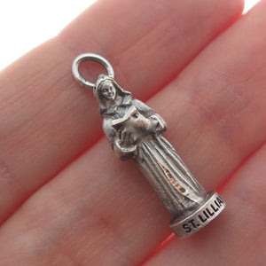 CREED 925 Sterling Silver Vintage St. Eva Minimalist 3D Charm Pendant