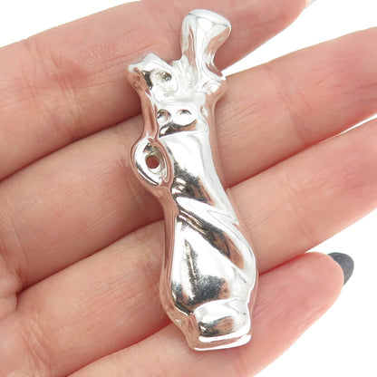 925 Sterling Silver Vintage Mexico Golf Club Pin Brooch