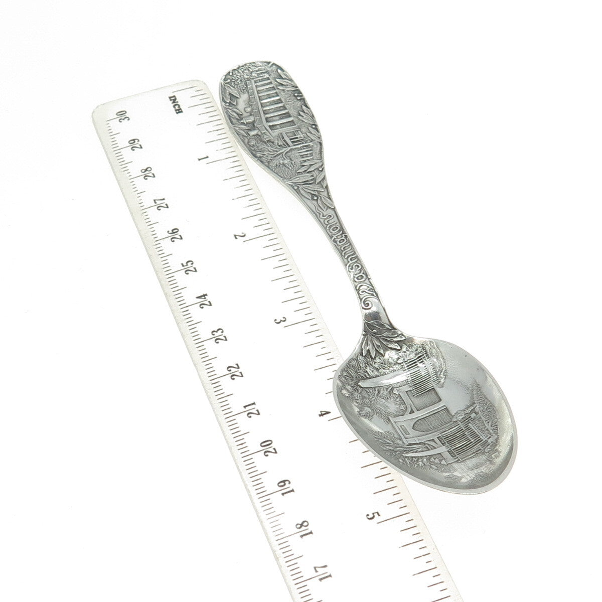 R. WALLACE & SONS Sterling Silver Antique Washington States & Cities Teaspoon