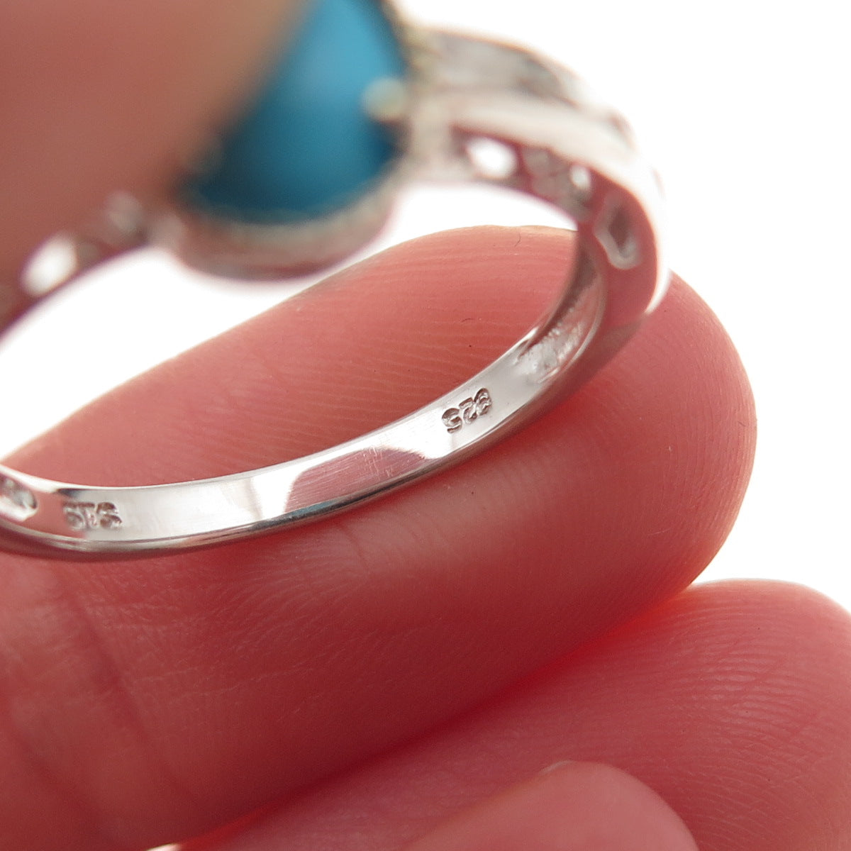 Chuck Clemency 925 Sterling Silver Real Sleeping Beauty Turquoise Ring Size 8