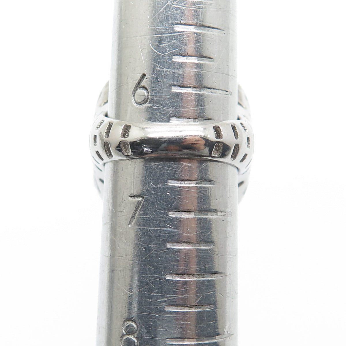 925 Sterling Silver Italy Modernist Ribbed Dome Ring Size 6.5