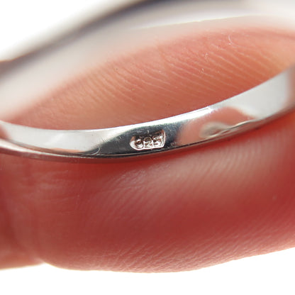 925 Sterling Silver Round-Cut Champagne C Z Modernist Heart Ring Size 7.75