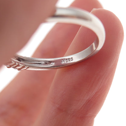 JH Young 925 Sterling Silver Round-Cut C Z Half Eternity Band Ring Size 7