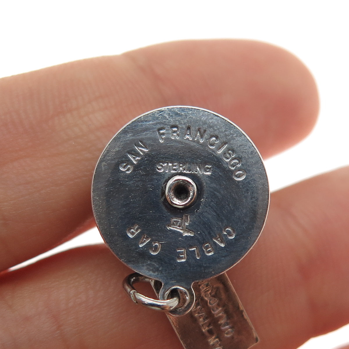 BELL TRADING 925 Sterling Silver Vintage SF Cable Car Mini 3D Charm Pendant