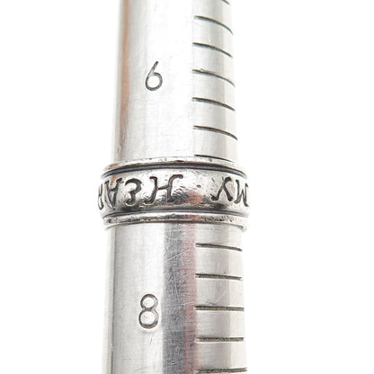 TOP 925 Sterling Silver Vintage With All My Heart Rotating Band Ring Size 7.25