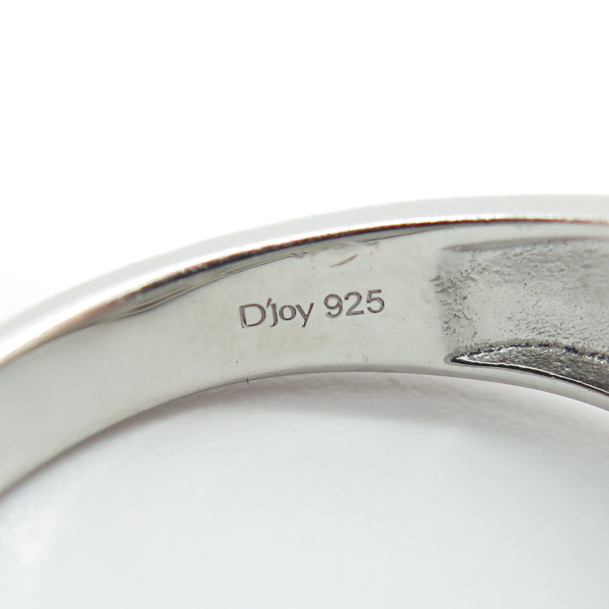 D'JOY 925 Sterling Silver 2-Tone Real Oval-Cut Green Sapphire Ring Size 12