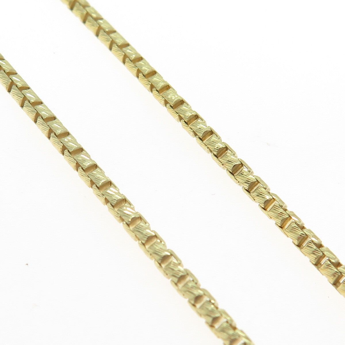 P. LUX 925 Sterling Silver Gold Plated Italy Round Box Chain Necklace 18"