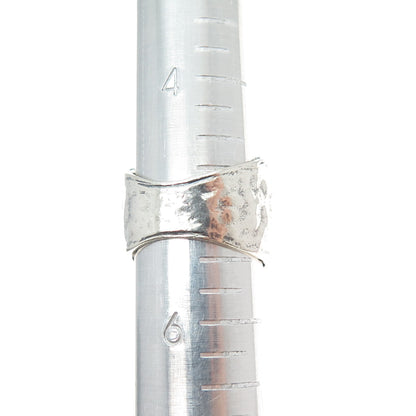 DIDAE 925 Sterling Silver Vintage Israel Hammered Oxidized Ring Size 5.25