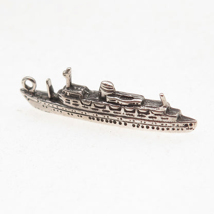 925 Sterling Silver Vintage SS Statendam Transatlantic Liner Charm Pendant