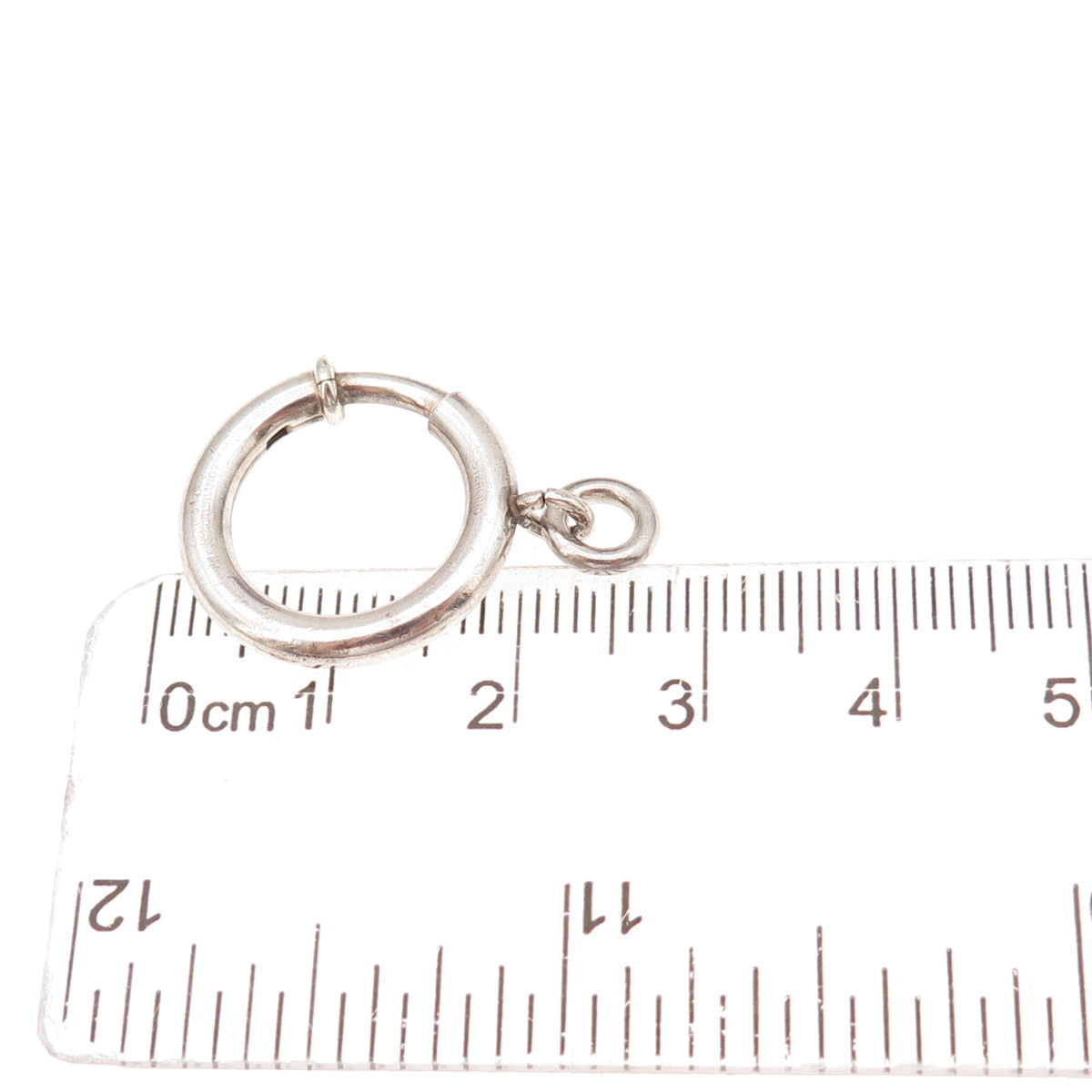 925 Sterling Silver Antique Art Deco Bracelet / Necklace Spring Ring Lock Clasp