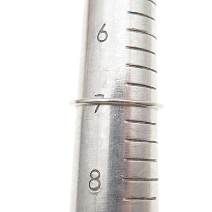 925 Sterling Silver Real Round-Cut Opal & C Z Ring Size 7