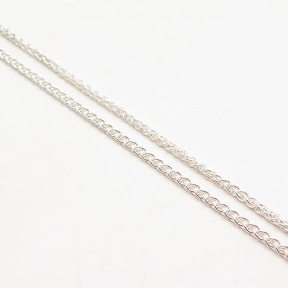 925 Sterling Silver Vintage Celtic Pendant Braided Chain Necklace 16"