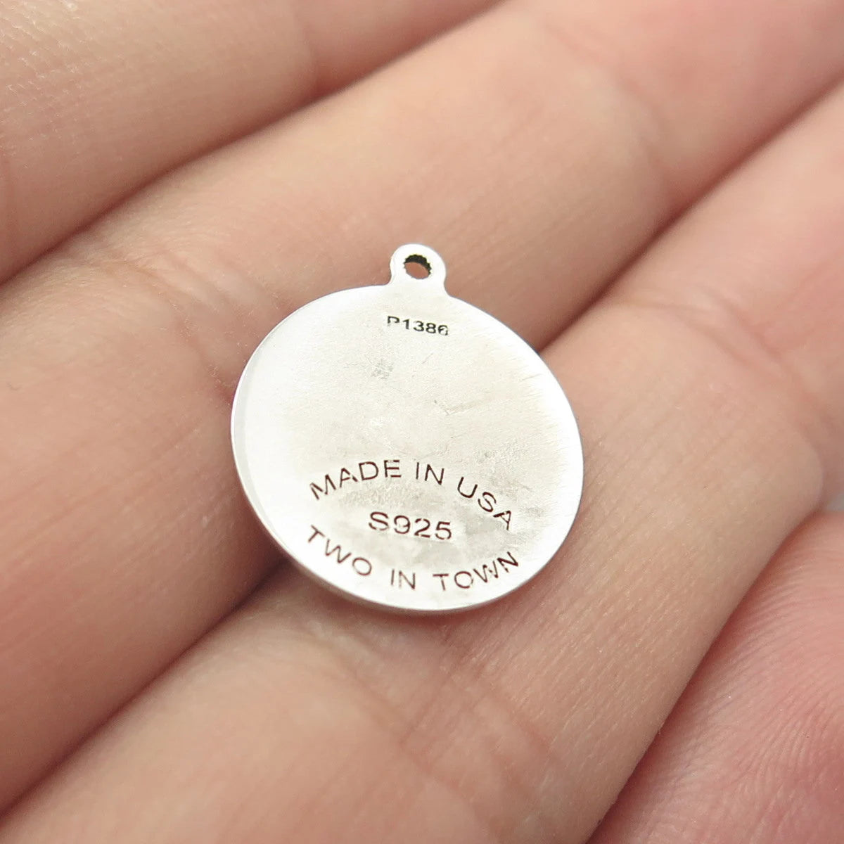 925 Sterling Silver USA Two In Town Starfish Charm Pendant