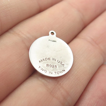 925 Sterling Silver USA Two In Town Starfish Charm Pendant