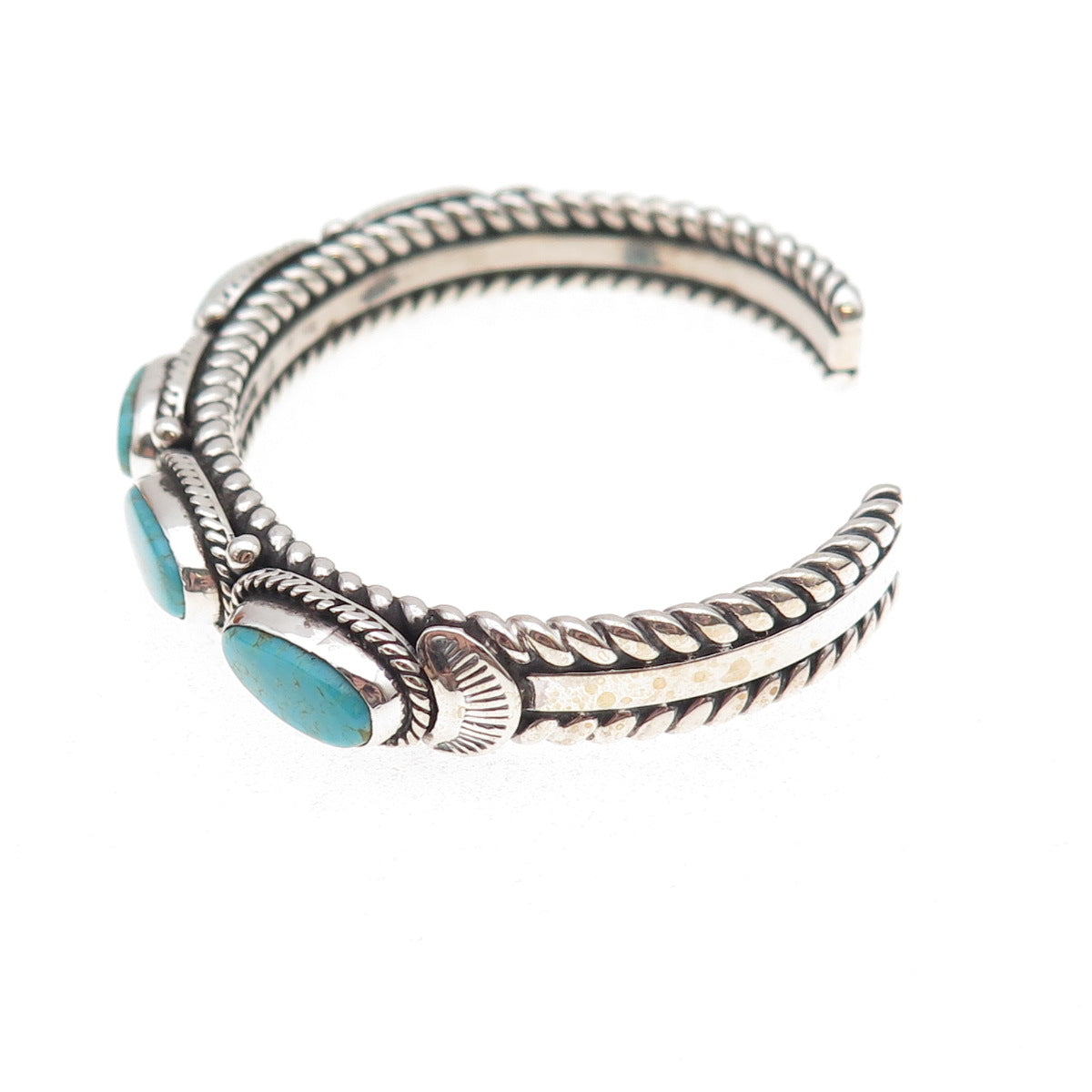 Arlene Soce Navajo Old Pawn Sterling Vintage Turquoise Adjustable Bracelet 5.75"