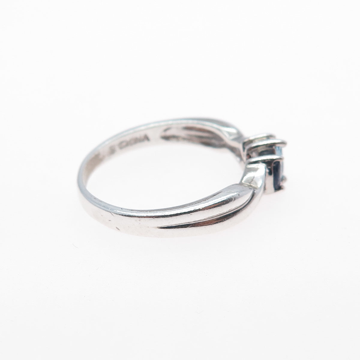 ROSS SIMONS 925 Sterling Silver Vintage Real Sapphire & Blue Topaz Ring Size 8