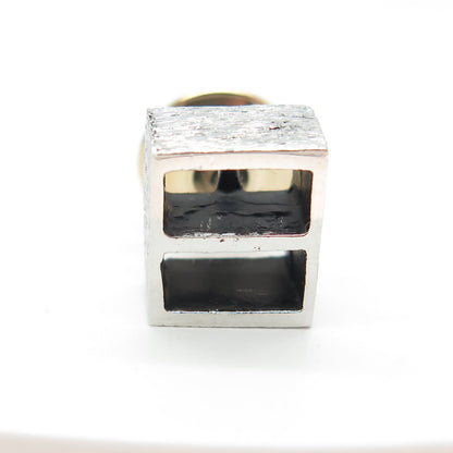 925 Sterling Silver 2-Tone Vintage Open Box Lapel Pin