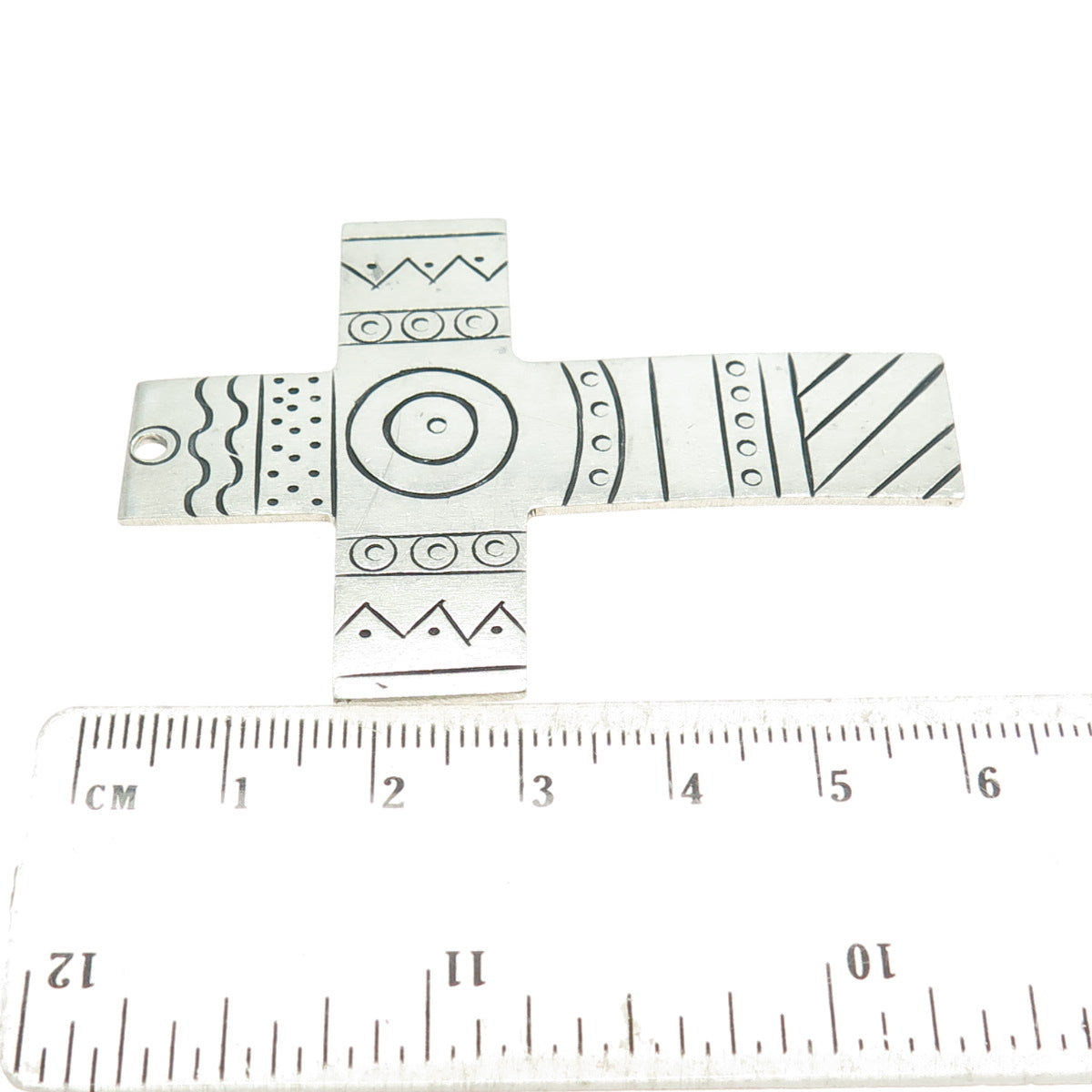 FUTURA 925 Sterling Silver Vintage Cross Tribal Pendant