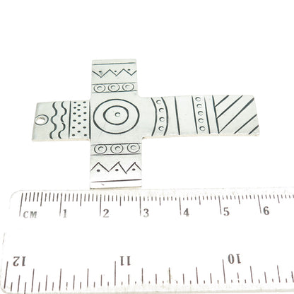 FUTURA 925 Sterling Silver Vintage Cross Tribal Pendant